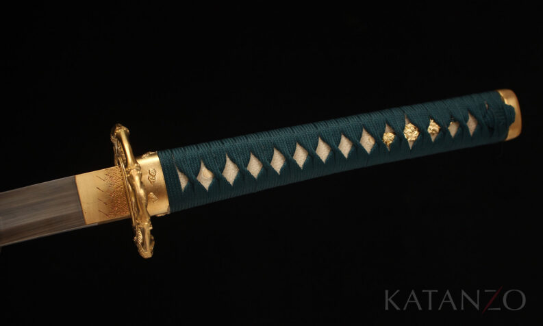Goldene Schlange Katana Schwert