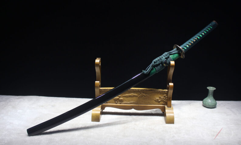 Elegantes grünes Samurai Schwert