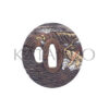 Handgemachte Katana Menuki Gold Silber