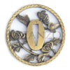 Katana Stichblatt mit Blumen