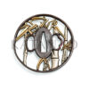 Handgemachte Bambus Tsuba mit Gold/Silber