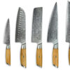 6er Küchenmesser Set Damast