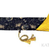 Dunkelblaue Katana Schwerttasche mit Wind- und Donnermotiven