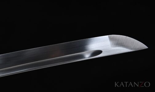 sandpolierte Klinge mit japanischer Gravur Freier Geist
