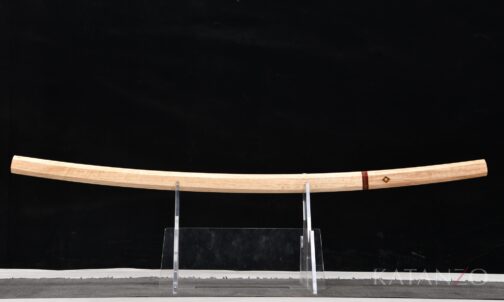 Shiraki Shirasaya Katana mit heller Montierung aus Paulowniaholz und lehmgehärteter T10 Klinge