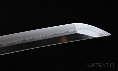 Onizumi Katana Klinge aus 1095 Kohlenstoffstahl mit echtem Hamon und Sashikomi Politur