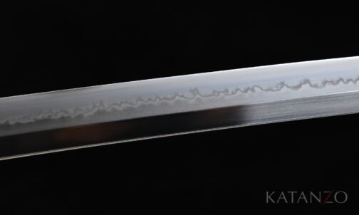 Onizumi Katana Klinge aus 1095 Kohlenstoffstahl mit echtem Hamon und Sashikomi Politur