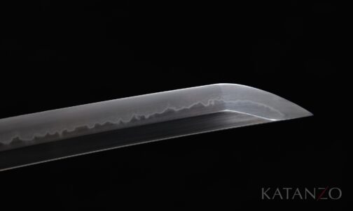 Onizumi Katana Klinge aus 1095 Kohlenstoffstahl mit echtem Hamon und Sashikomi Politur