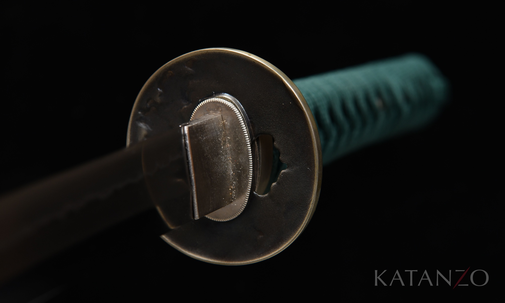 Onizumi Katana Tsuba aus weissem Kupfer