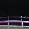 Shikō Katana mit violett gefärbter Klinge und gefleckt violett lackierter Hartholz-Saya