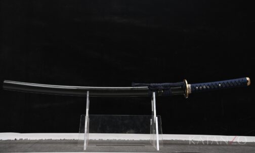Kuronami Samurai Katana mit dunkelblauer Seidenwicklung