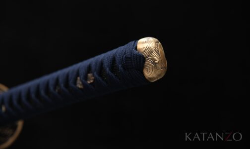 Kuronami Samurai Katana mit dunkelblauer Seidenwicklung