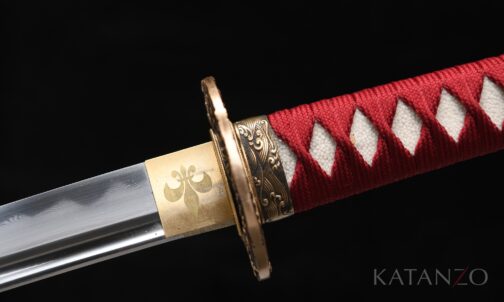 Gefaltete und lehmgehärtete 1095 Klinge des Shibuki Katana mit echtem Hamon