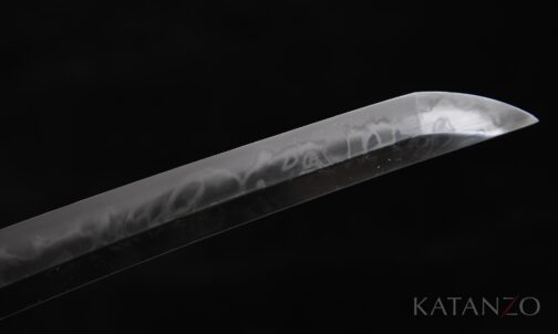 Lehmgehärtete 1095 Klinge des Ryūhada Tanto mit echtem Hamon