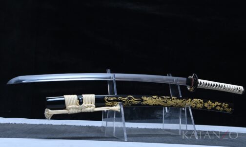 Karyū Katana mit schwarz lackierter Hartholz-Saya und Drachengravur